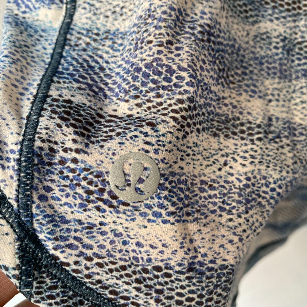 Lululemon Swiftly Tech Racerback Tank | Blue Patterned Mesh Performance Top - Picture 4 of 4